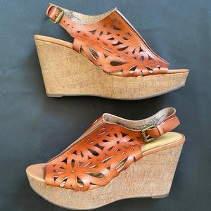 Nine West Eternal Platform Wedge, Brown US 7.5
